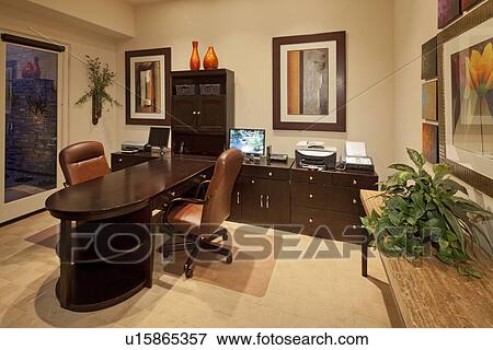 Stock Photo - Study room in luxury manor house. Fotosearch