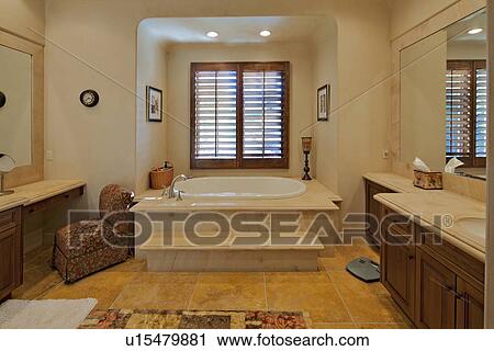 Stock Image - Bathroom interior of a luxury villa. Fotosearch