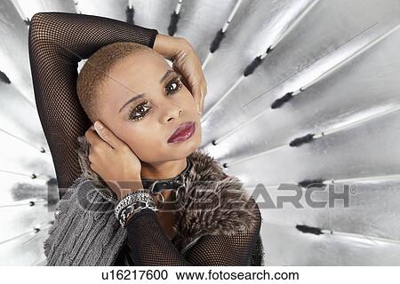 Close-up portrait of young African American woman in front of reflector umbrella View Large Photo Image Stock Image - Close-up portrait of young African American woman in front of reflector umbrella. Fotosearch