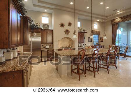 Contemporary kitchen interior design View Large Photo Image Picture - Contemporary kitchen interior design. Fotosearch