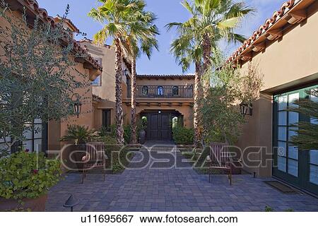 Courtyard of mansion View Large Photo Image Stock Photo - Courtyard of mansion. Fotosearch
