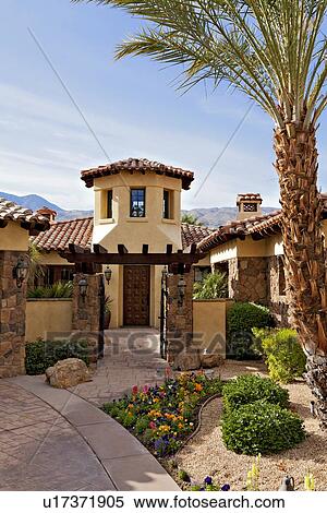 Entrance gate of luxury mansion View Large Photo Image Stock Photography - Entrance gate of luxury mansion. Fotosearch