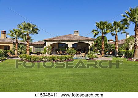Facade of luxury manor house View Large Photo Image Stock Image - Facade of luxury manor house. Fotosearch