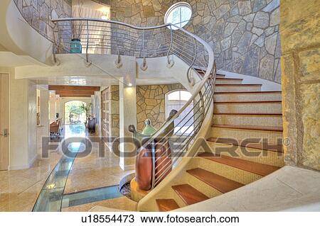 Hallway interior design in manor house View Large Photo Image Stock Image - Hallway interior design in manor house. Fotosearch