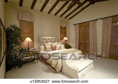 Interior of bedroom of luxury villa View Large Photo Image Stock Photo - Interior of bedroom of luxury villa. Fotosearch