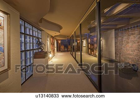 Long hallway interior in luxury villa View Large Photo Image Stock Image - Long hallway interior in luxury villa. Fotosearch