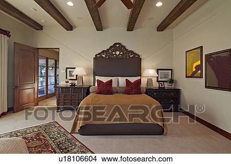 Luxurious bedroom in villa View Large Photo Image Picture - Luxurious bedroom in villa. Fotosearch