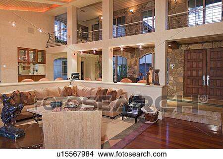 Modern living room interior design of manor house View Large Photo Image Picture - Modern living room interior design of manor house. Fotosearch