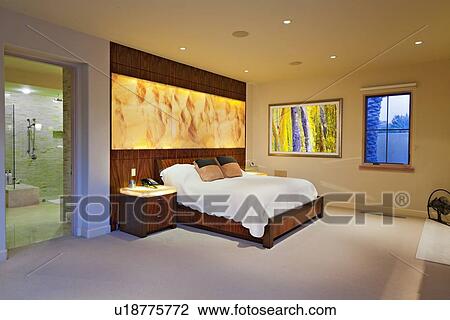 Modern master bedroom interior design in luxurious manor house View Large Photo Image Stock Image - Modern master bedroom interior design in luxurious manor house. Fotosearch