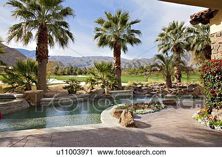 View mountains with swimming pool in foreground View Large Photo Image Stock Image - View mountains with swimming pool in foreground. Fotosearch