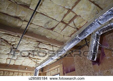 View of unfinished ceiling on construction site View Large Photo Image Picture - View of unfinished ceiling on construction site. Fotosearch