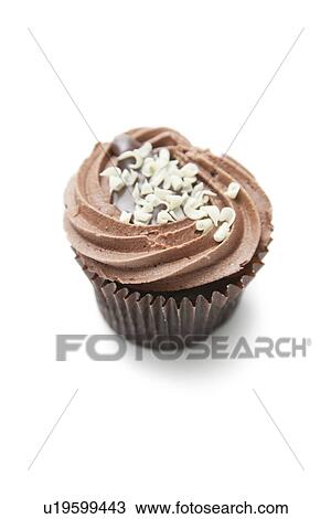 Delicious chocolate cupcake against white background View Large Photo Image Stock Image - Delicious chocolate cupcake against white background. Fotosearch
