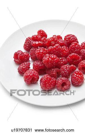 Fresh raspberries in plate against white background View Large Photo Image Stock Image - Fresh raspberries in plate against white background. Fotosearch