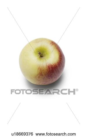 Stock Photograph - High angle view of apple against white background. Fotosearch