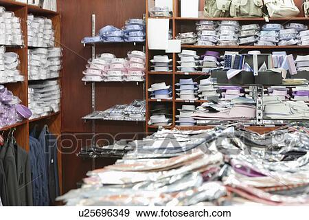 Interior of menswear store View Large Photo Image Stock Photo - Interior of menswear store. Fotosearch