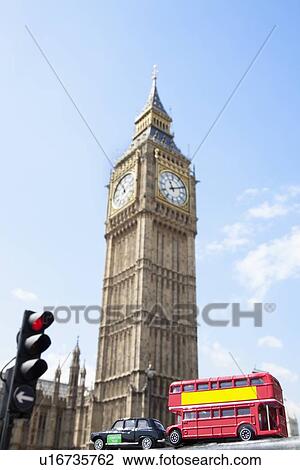 Public transport figurines with Big Ben Tower in the background View Large Photo Image Stock Image - Public transport figurines with Big Ben Tower in the background. Fotosearch