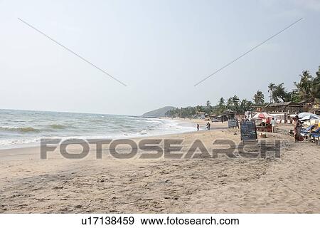 Vagator Beach, Goa, India View Large Photo Image Stock Photo - Vagator Beach, Goa, India. Fotosearch