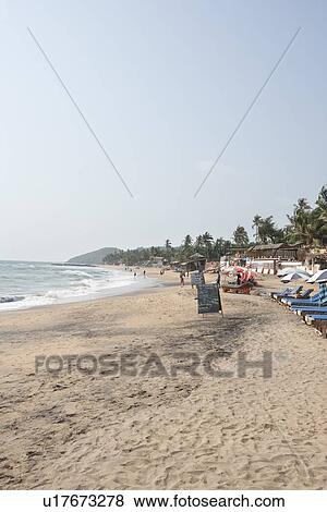 Vagator Beach, Goa, India View Large Photo Image Stock Photo - Vagator Beach, Goa, India. Fotosearch