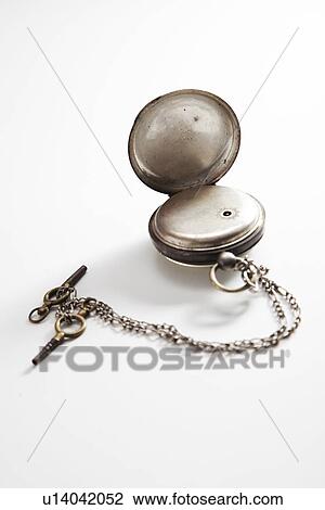 Pocket watch with chain over white background View Large Photo Image Stock Image - Pocket watch with chain over white background. Fotosearch