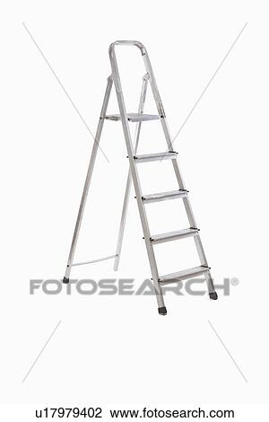 Step ladder over white background View Large Photo Image Stock Image - Step ladder over white background. Fotosearch