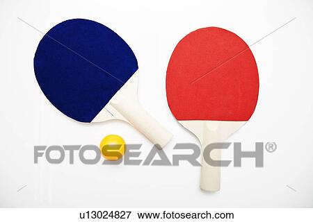 Table tennis paddles and ball over white background View Large Photo Image Stock Photo - Table tennis paddles and ball over white background. Fotosearch