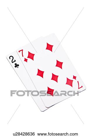 Two playing cards against white background View Large Photo Image Stock Photograph - Two playing cards against white background. Fotosearch