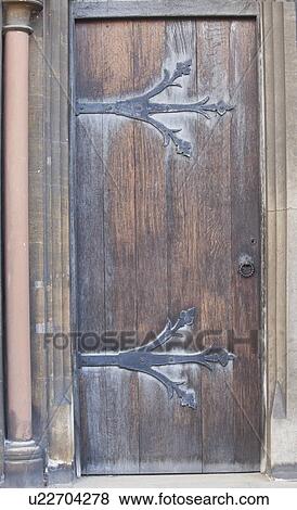 Closed wooden door View Large Photo Image Stock Photo - Closed wooden door. Fotosearch