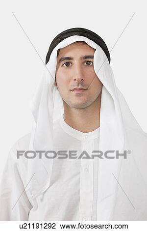 Portrait of an Arab man against white background View Large Photo Image Stock Image - Portrait of an Arab man against white background. Fotosearch