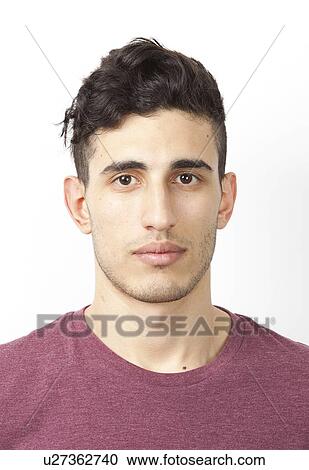 Portrait of young Middle Eastern man over white background View Large Photo Image Stock Image - Portrait of young Middle Eastern man over white background. Fotosearch