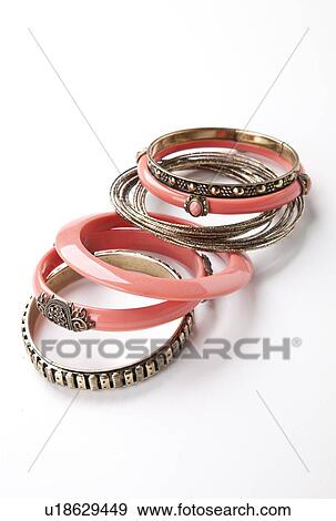 Stock Photo - Traditional bangles over white background. Fotosearch