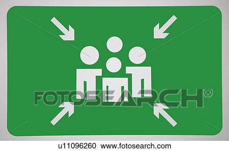 Arrow signs towards human representation on green surface View Large Photo Image Stock Image - Arrow signs towards human representation on green surface. Fotosearch