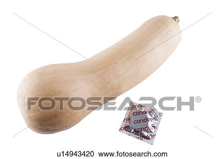 Butternut pumpkin and condom packet over white background View Large Photo Image Stock Image - Butternut pumpkin and condom packet over white background. Fotosearch