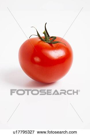 Close-up of tomato over white background View Large Photo Image Stock Photo - Close-up of tomato over white background. Fotosearch