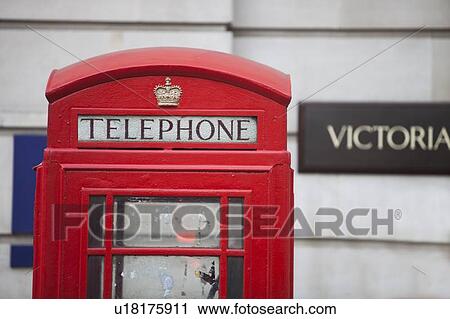 Red telephone booth View Large Photo Image Stock Image - Red telephone booth. Fotosearch