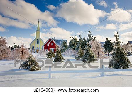 Avonlea Aldea En Invierno Cavendish Isla Principe Eduardo Canada Coleccion De Foto U Fotosearch