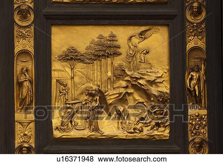 Gates Of Paradise East Doors By Lorenzo Ghiberti Florence Baptistery Or Battistero Di San Giovanni Baptistery Of St John Florence Italy Stock