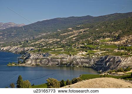View Of Naramata Bench Near Penticton Okanagan Valley Bc Canada