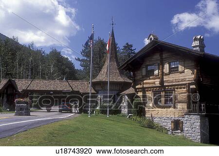 Adirondack Park, New York, Adirondacks, Entrance to Whiteface Mountain Veterans' Memorial Highway in Wilmington in the state of New York. View Large Photo Image Stock Image - Adirondack Park, New York, Adirondacks, Entrance to Whiteface Mountain Veterans' Memorial Highway in Wilmington in the state of New York. . Fotosearch