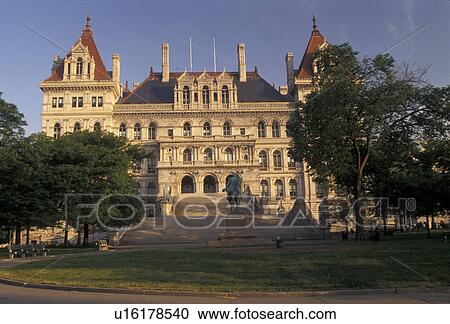 Stock Image -  Albany, State Capitol, State House, New York, The State Capitol Building in the capital city of Albany in the state of New York.. Fotosearch