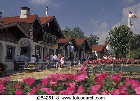 alpine village, Helen, North Georgia, Appalachian Mountains, Spring flowers adorn the scenic Alpine Village of Helen in the state of Georgia. View Large Photo Image Stock Photo - alpine village, Helen, North Georgia, Appalachian Mountains, Spring flowers adorn the scenic Alpine Village of Helen in the state of Georgia.. Fotosearch