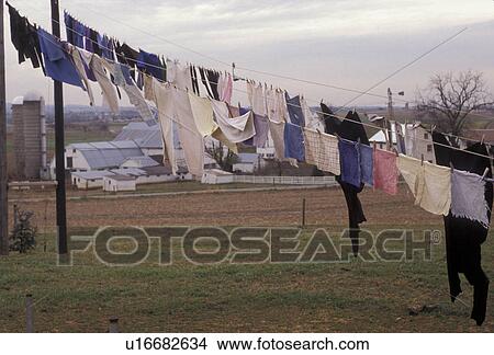 Amish, laundry, Pennsylvania Dutch Country, Amish Country, Lancaster, Pennsylvania, Laundry day at an Amish farm in Lancaster County in the state of Pennsylvania. View Large Photo Image Picture - Amish, laundry, Pennsylvania Dutch Country, Amish Country, Lancaster, Pennsylvania, Laundry day at an Amish farm in Lancaster County in the state of Pennsylvania.. Fotosearch