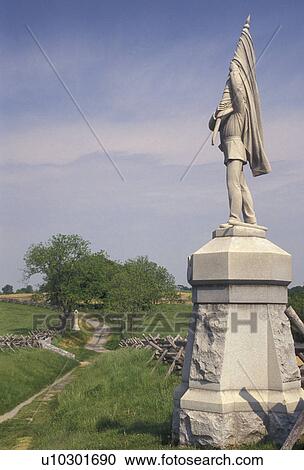 Antietam, civil war, Sunken Road, Antietam National Battlefield, Maryland, Soldier monument at Sunken Road (Bloody Lane) on the civil war battlefield at Antietam Nat'l Battlefield in the state of Maryland. View Large Photo Image Stock Image - Antietam, civil war, Sunken Road, Antietam National Battlefield, Maryland, Soldier monument at Sunken Road (Bloody Lane) on the civil war battlefield at Antietam Nat'l Battlefield in the state of Maryland. . Fotosearch