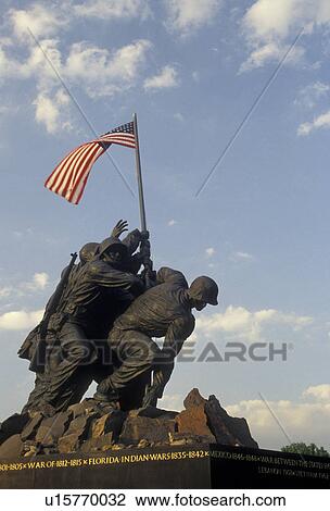 Arlington, Iwo Jima, National Cemetery, Virginia, Statue of the raising of the U. S. flag at Iwo Jima, The Marine Corps War Memorial in Arlington Nat'l Cemetery in Arlington in the state of Virginia. View Large Photo Image Stock Image - Arlington, Iwo Jima, National Cemetery, Virginia, Statue of the raising of the U. S. flag at Iwo Jima, The Marine Corps War Memorial in Arlington Nat'l Cemetery in Arlington in the state of Virginia.. Fotosearch