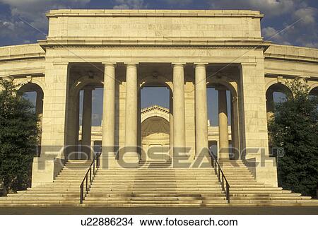 Arlington, National Cemetery, Virginia, Memorial Amphitheater a white marble structure at Arlington Nat'l Cemetery in Arlington in the state of Virginia. View Large Photo Image Picture - Arlington, National Cemetery, Virginia, Memorial Amphitheater a white marble structure at Arlington Nat'l Cemetery in Arlington in the state of Virginia.. Fotosearch