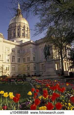 Atlanta, State Capitol, State House, Georgia, Red and yellow tulips decorate the grounds of The State Capitol Building in the capital city of Atlanta in the state of Georgia. View Large Photo Image Stock Photo - Atlanta, State Capitol, State House, Georgia, Red and yellow tulips decorate the grounds of The State Capitol Building in the capital city of Atlanta in the state of Georgia.. Fotosearch