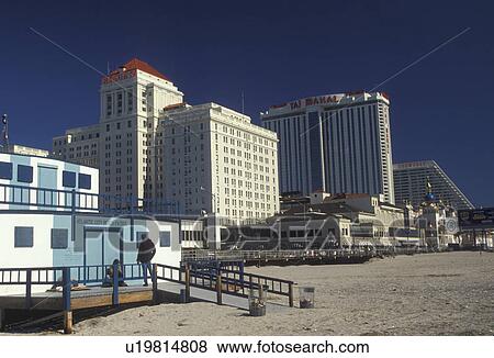 Stock Photo -  Atlantic City, New Jersey, Hotels and casinos along the beach front in Atlantic City in the state of New Jersey . Fotosearch