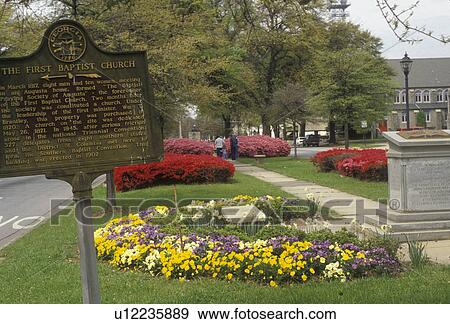 Augusta, Georgia, Memorial marker and spring flowers along Greene Street in Augusta in the state of Georgia View Large Photo Image Stock Photo - Augusta, Georgia, Memorial marker and spring flowers along Greene Street in Augusta in the state of Georgia . Fotosearch