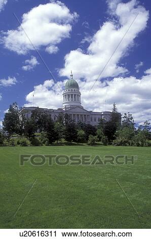 Stock Image -  Augusta, Maine, State House in Augusta. . Fotosearch