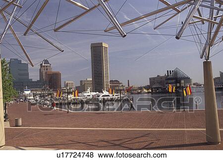 Baltimore, Inner Harbor, Maryland, View of the Inner Harbor from the Maryland Science Center in Baltimore in the state of Maryland View Large Photo Image Stock Photo - Baltimore, Inner Harbor, Maryland, View of the Inner Harbor from the Maryland Science Center in Baltimore in the state of Maryland. Fotosearch