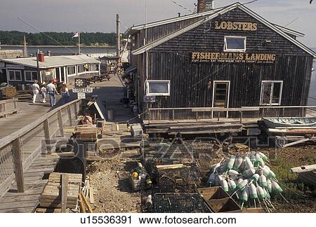 Bar Harbor, lobster house, Maine, Atlantic Ocean, Fisherman's Landing Restaurant on the harbor in the scenic seaside town of Bar Harbor on Mount Desert Island in the state of Maine. View Large Photo Image Stock Image - Bar Harbor, lobster house, Maine, Atlantic Ocean, Fisherman's Landing Restaurant on the harbor in the scenic seaside town of Bar Harbor on Mount Desert Island in the state of Maine.. Fotosearch